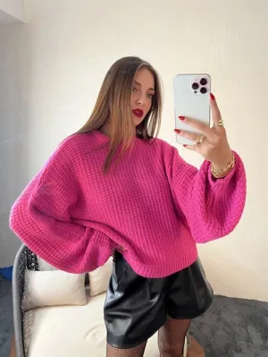 Puffed Sleeve Knit Sweater
