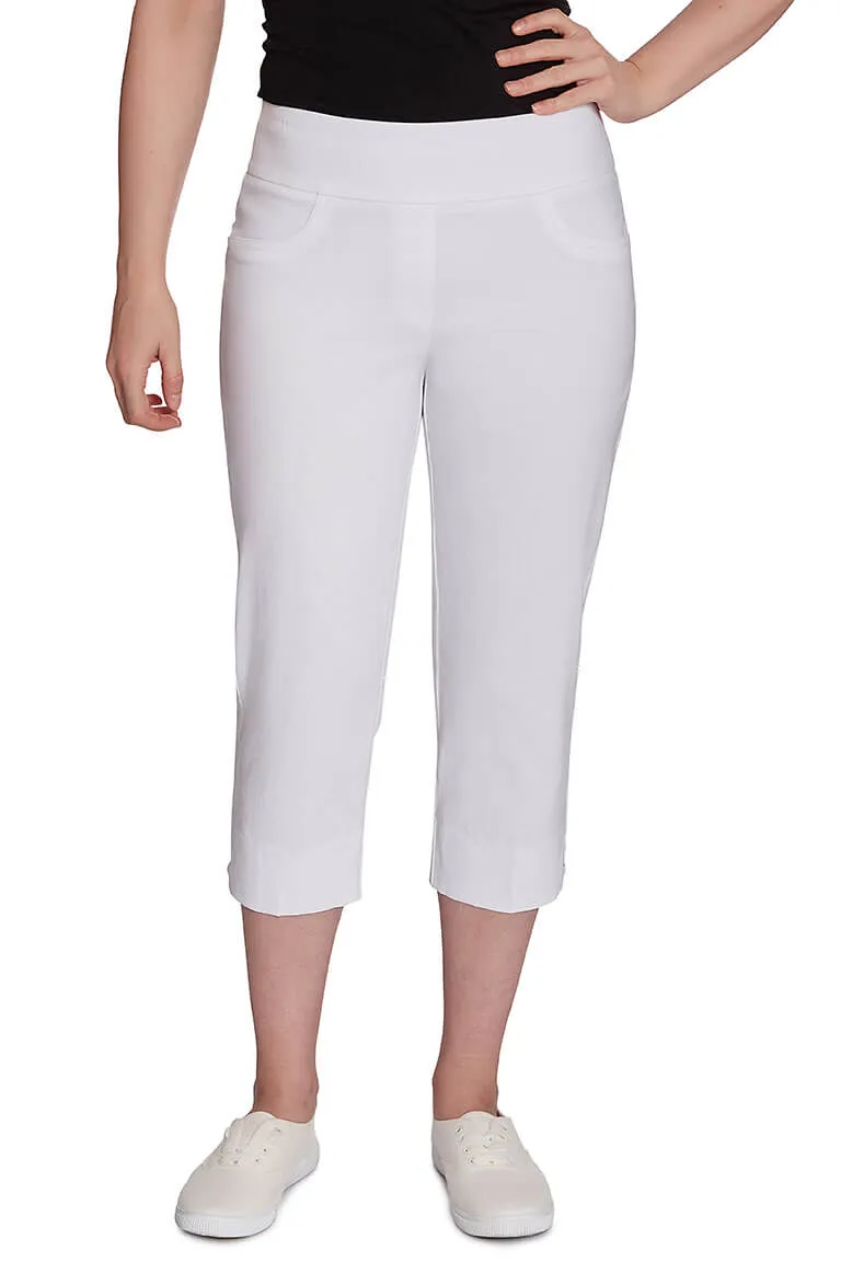 Pull-On Lattice Hem Capri Pant