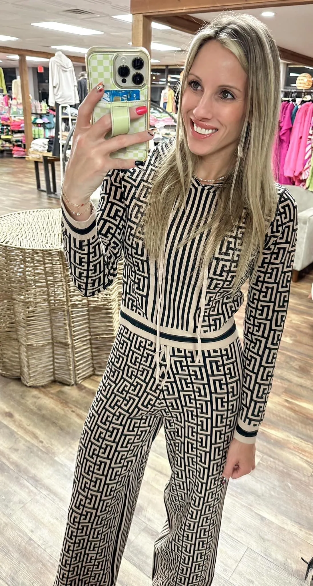 Pure Charm Patterned Pant Set
