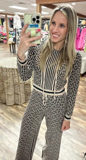 Pure Charm Patterned Pant Set