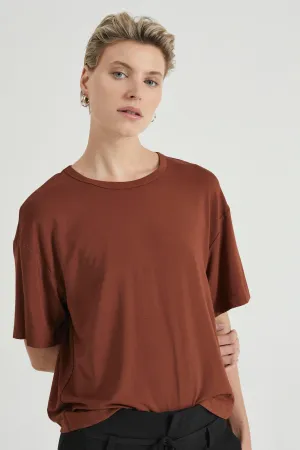 PUSH PULL TEE | CINNAMON
