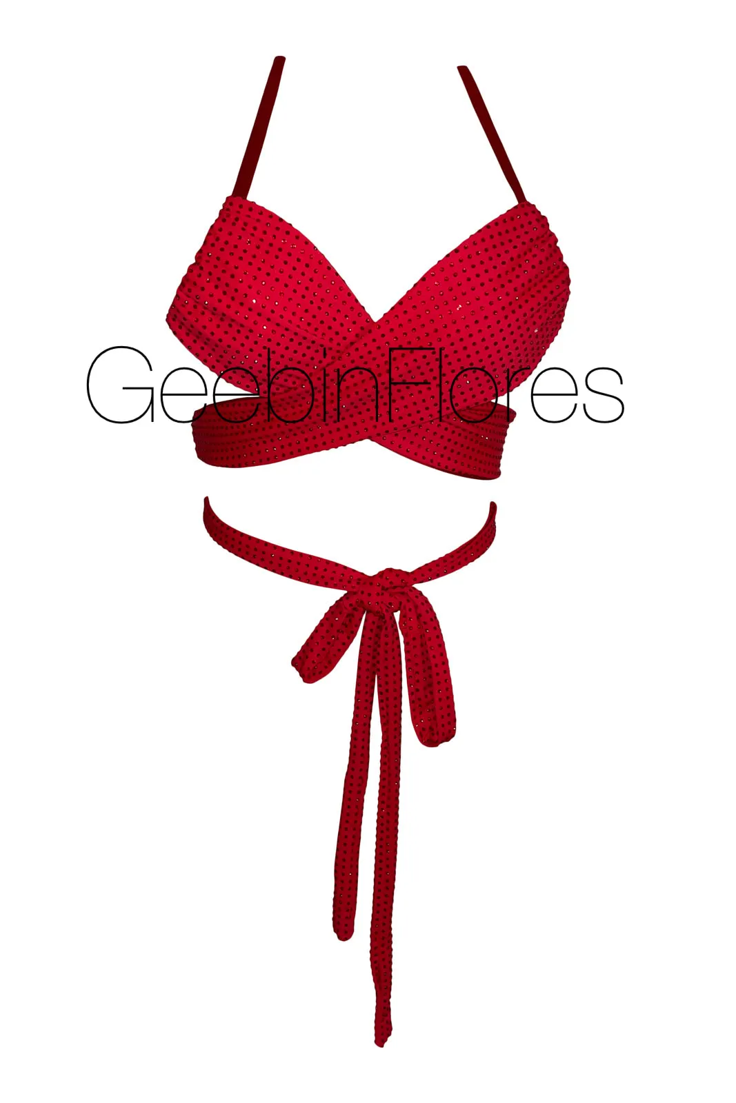Rachelle Red Rhinestone Top