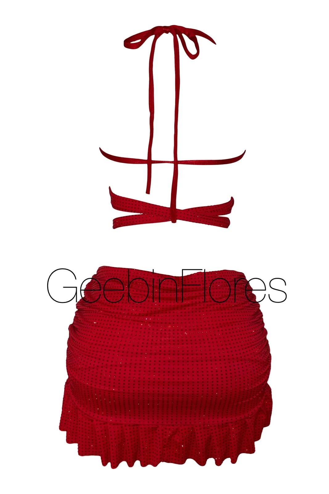 Rachelle Red Rhinestone Top