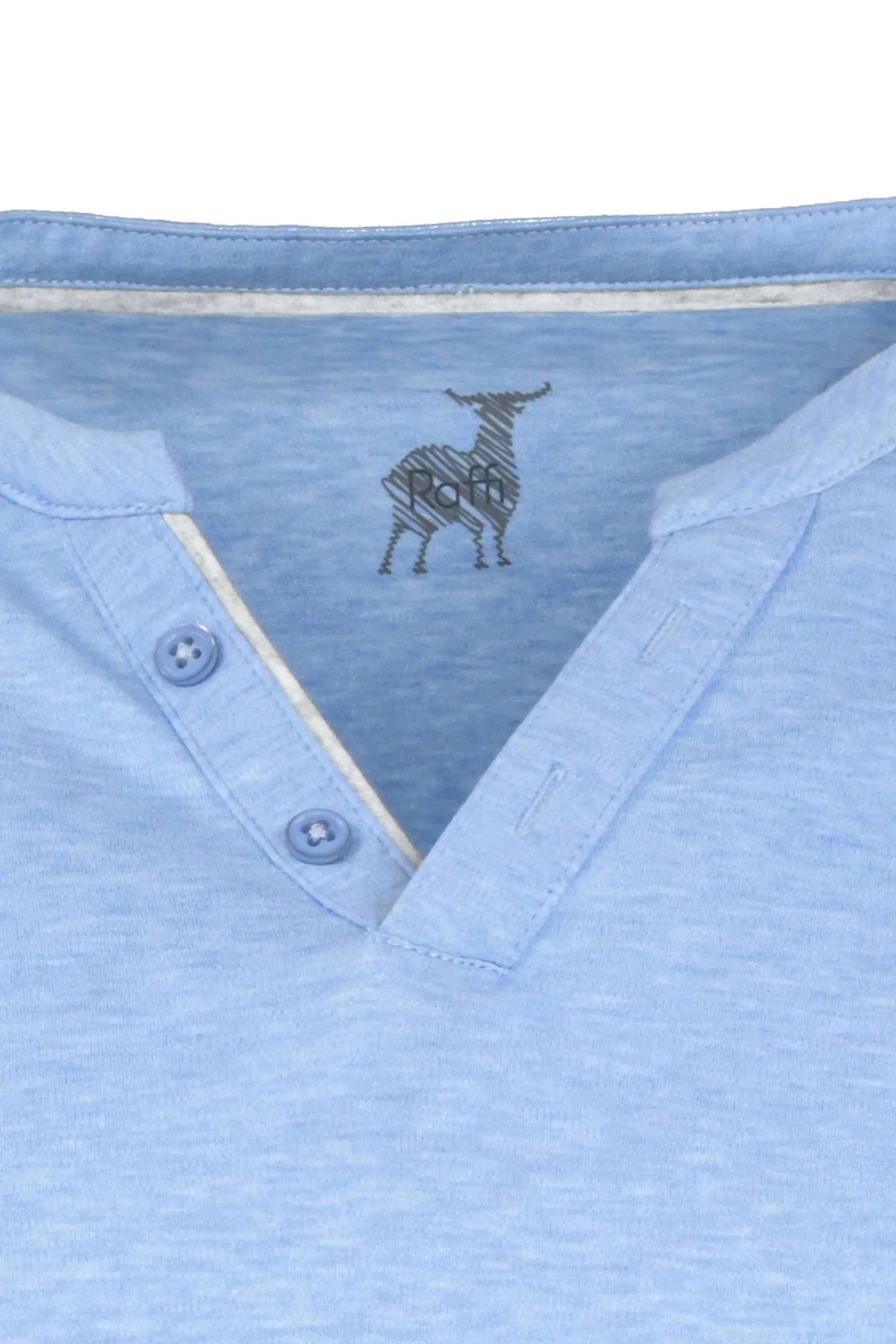 Raffi Short Sleeve V-neck Henley Water