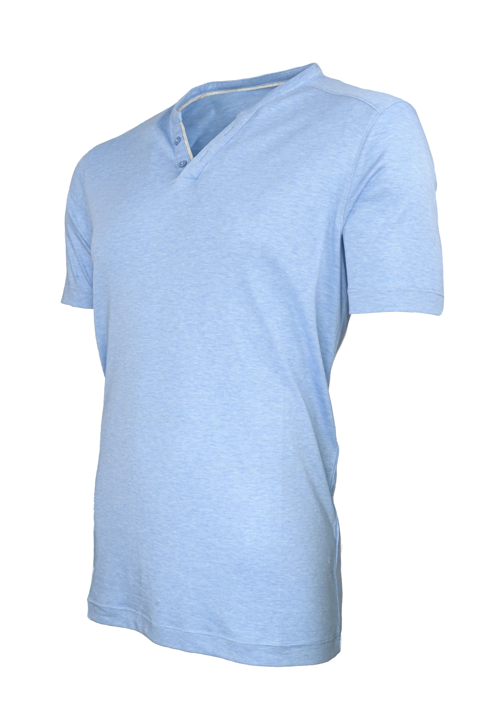 Raffi Short Sleeve V-neck Henley Water