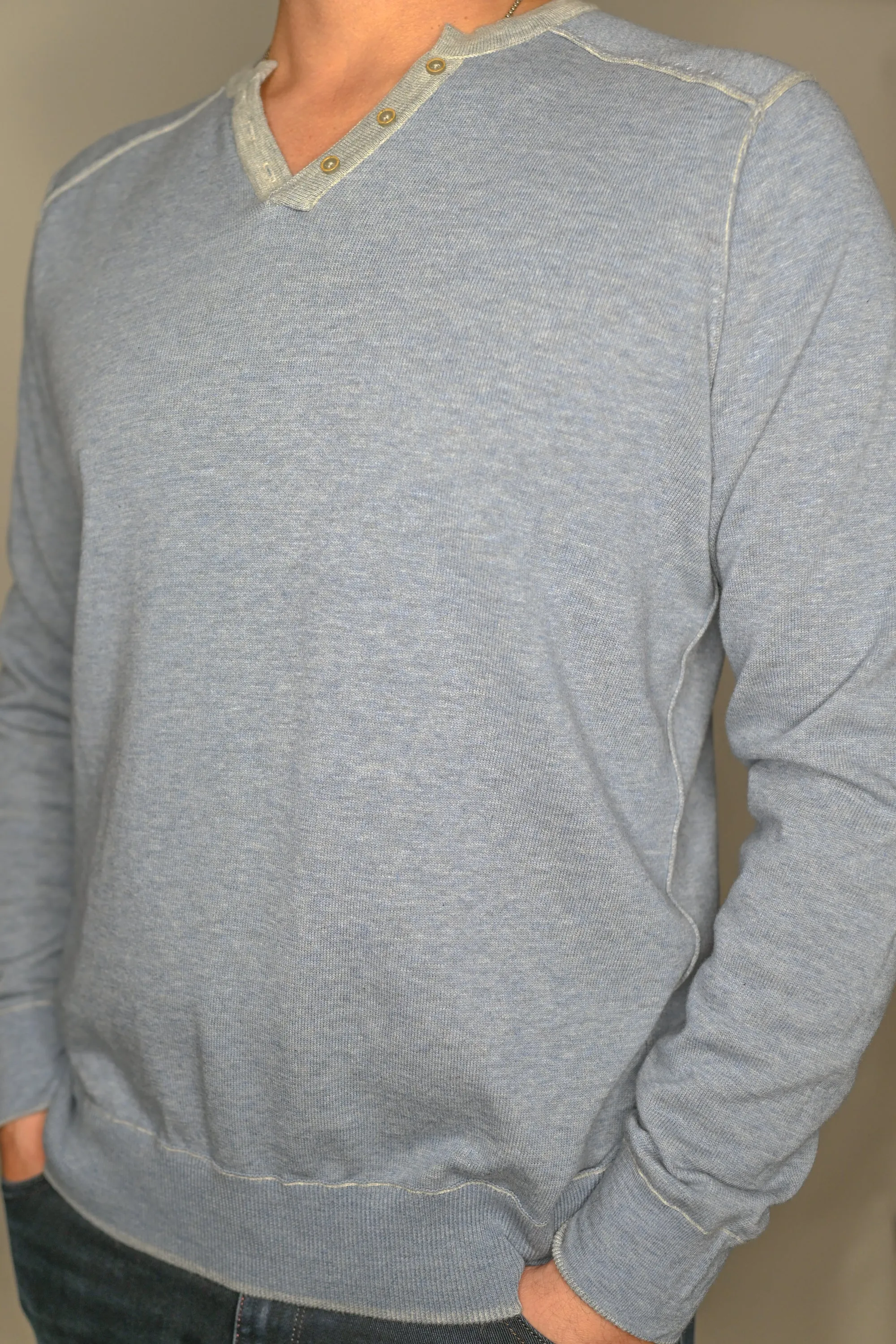 Raffi Vance Reversible Henley Sweater