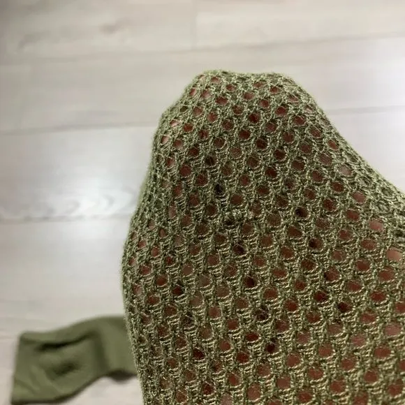 Rag &amp; Bone Army Green Thin Knit Long Sleeve Sweater Top