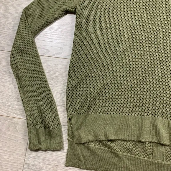 Rag &amp; Bone Army Green Thin Knit Long Sleeve Sweater Top