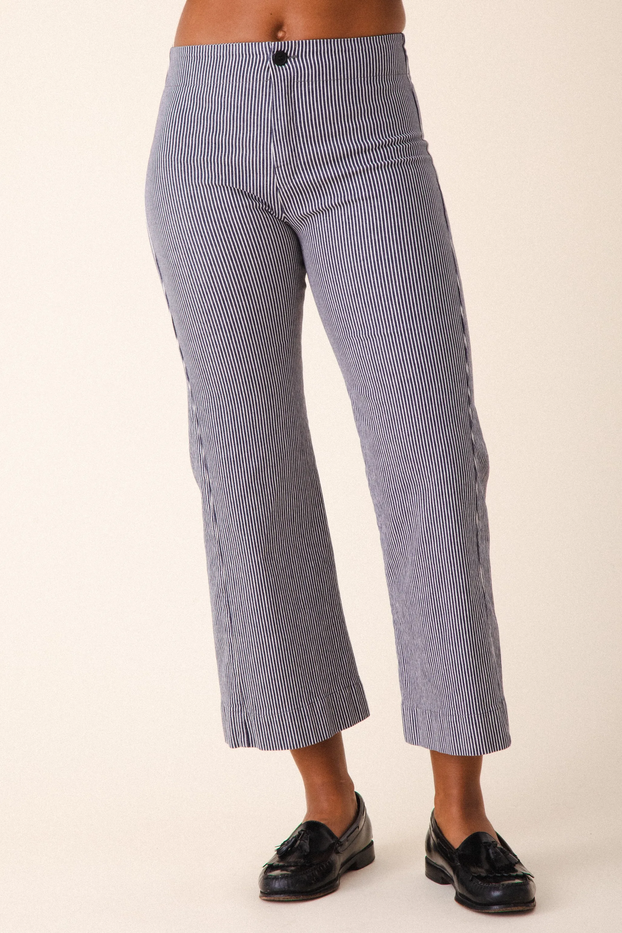 Railroad Knack Pant in Oyster Stripe