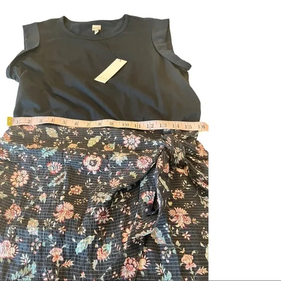 Rebecca Taylor Isabella Faux Wrap Muscle Tee Knit Shirt Dress Size XL NEW
