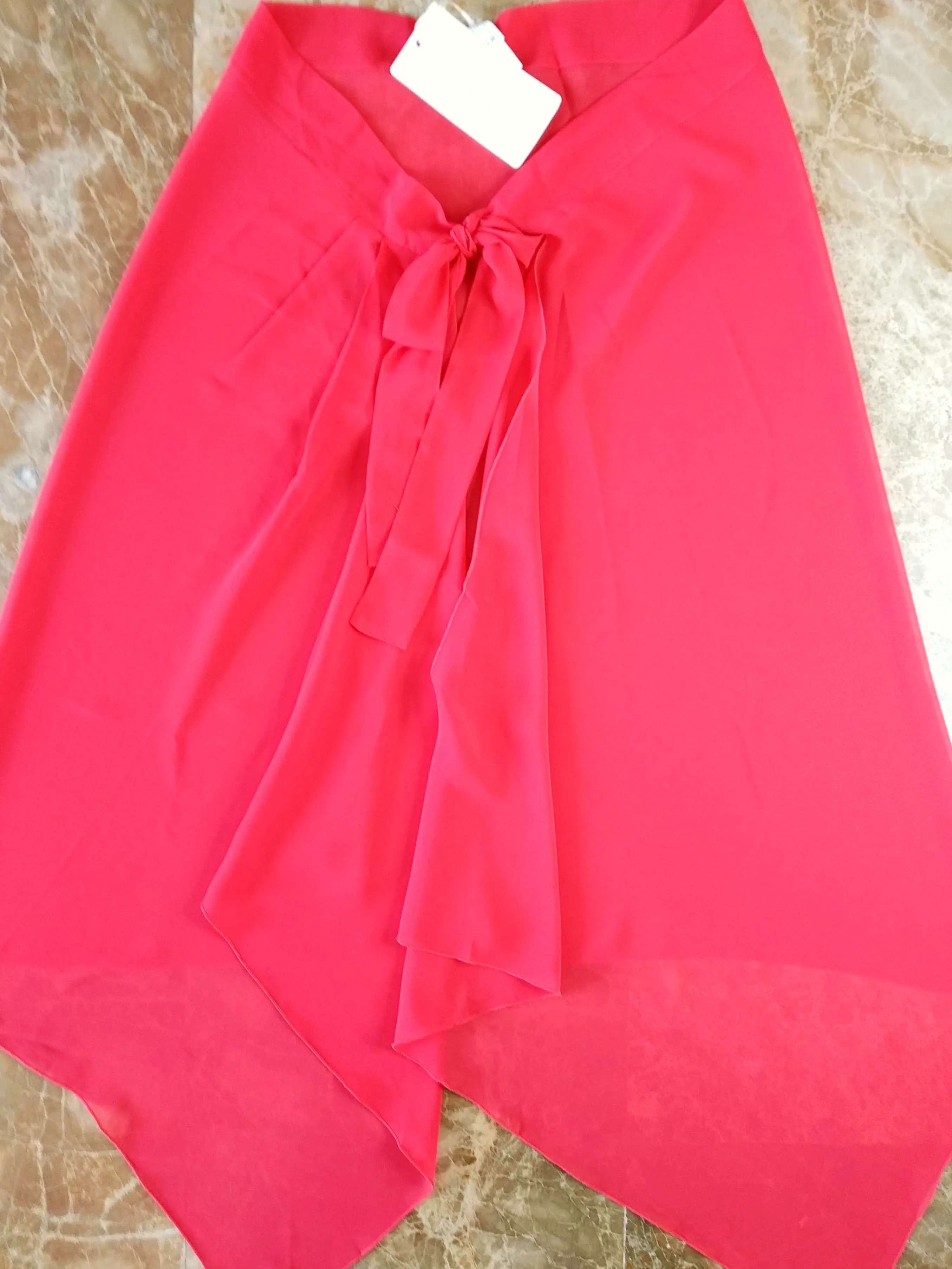 Red pareo skirt