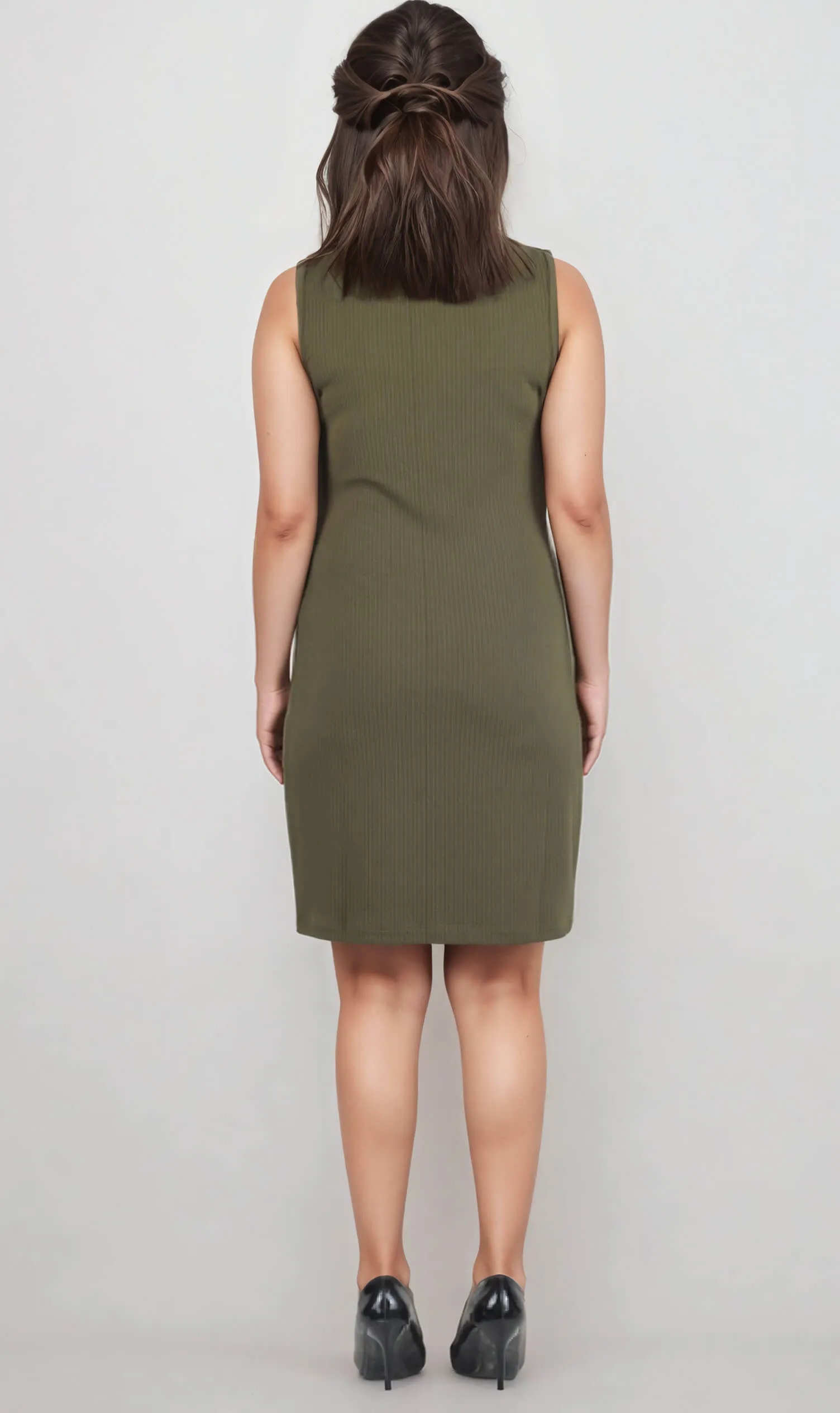 Rina Wide Scoop Neck Bodycon Dress