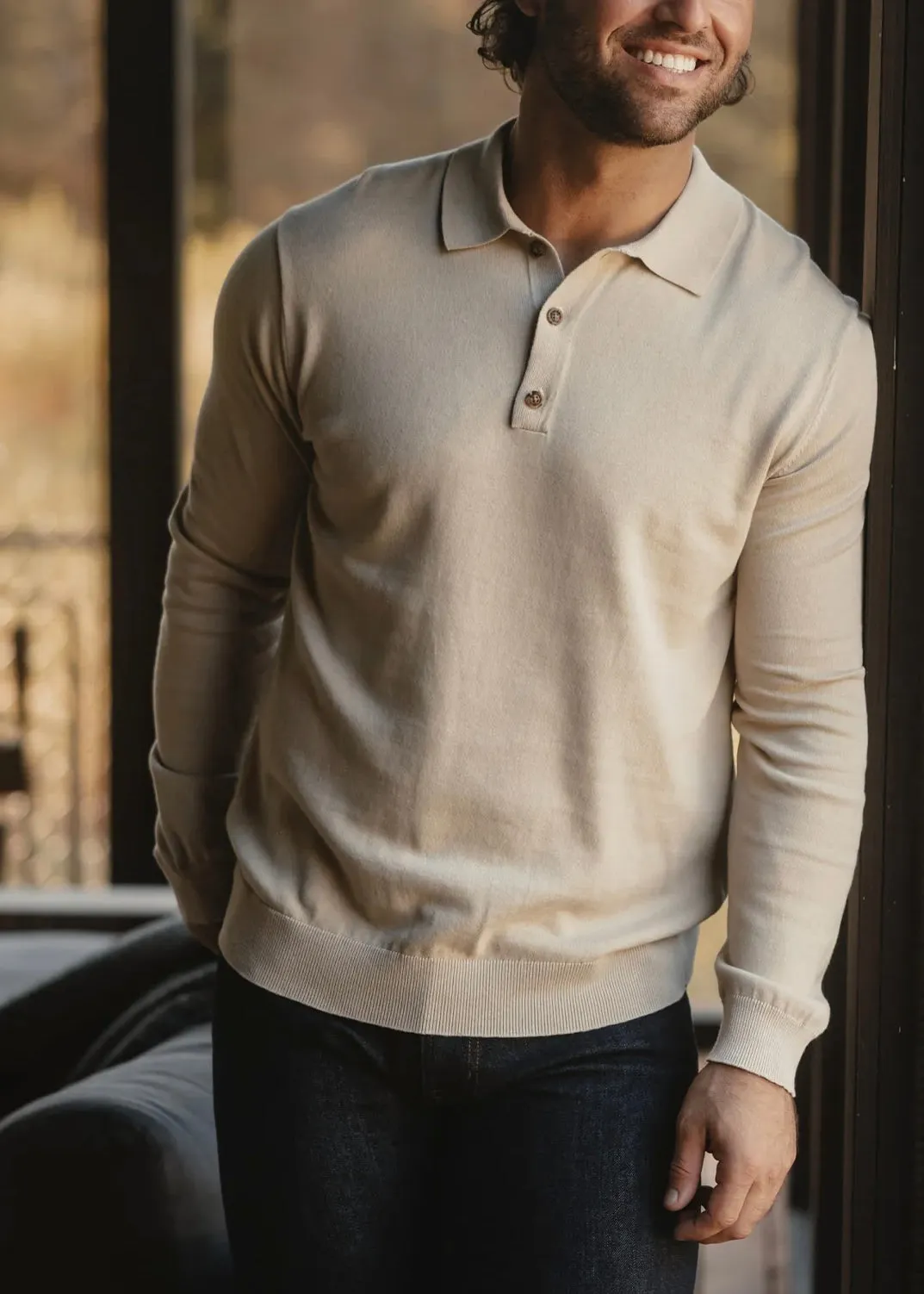 Robles Knit Long Sleeve Polo