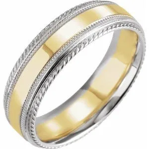 Rope Edge Band with Milgrain 5634 - 6 mm