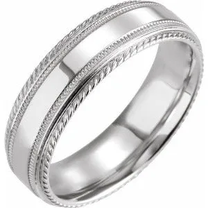 Rope Edge Band with Milgrain 5634 - 6 mm
