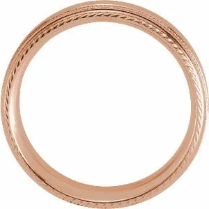 Rope Edge Band with Milgrain 5634 - 6 mm