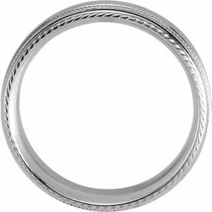 Rope Edge Band with Milgrain 5634 - 6 mm