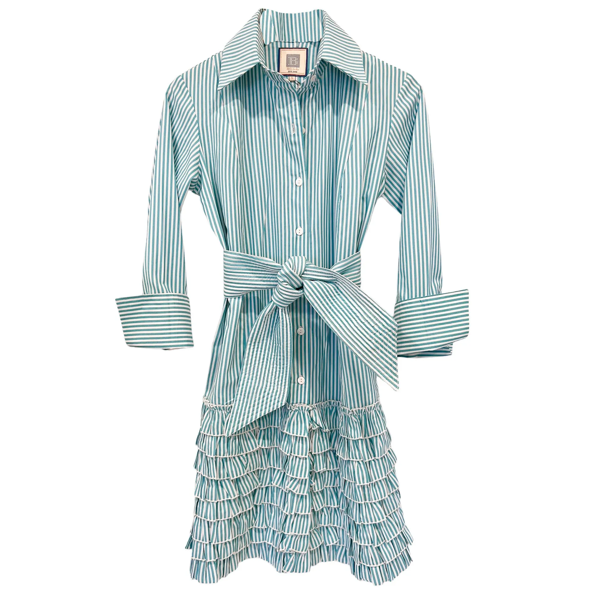 Ruffle Shirt Dress