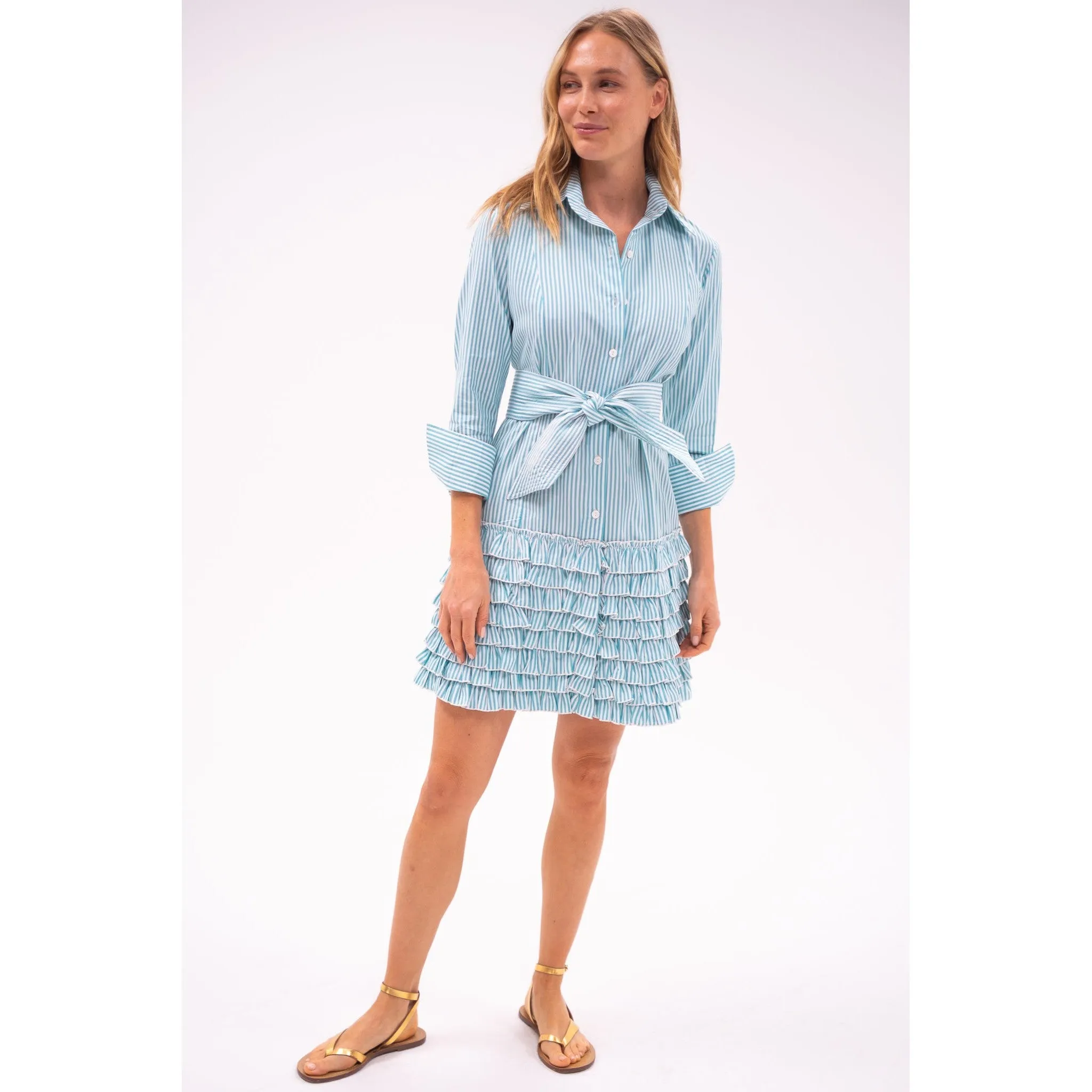 Ruffle Shirt Dress