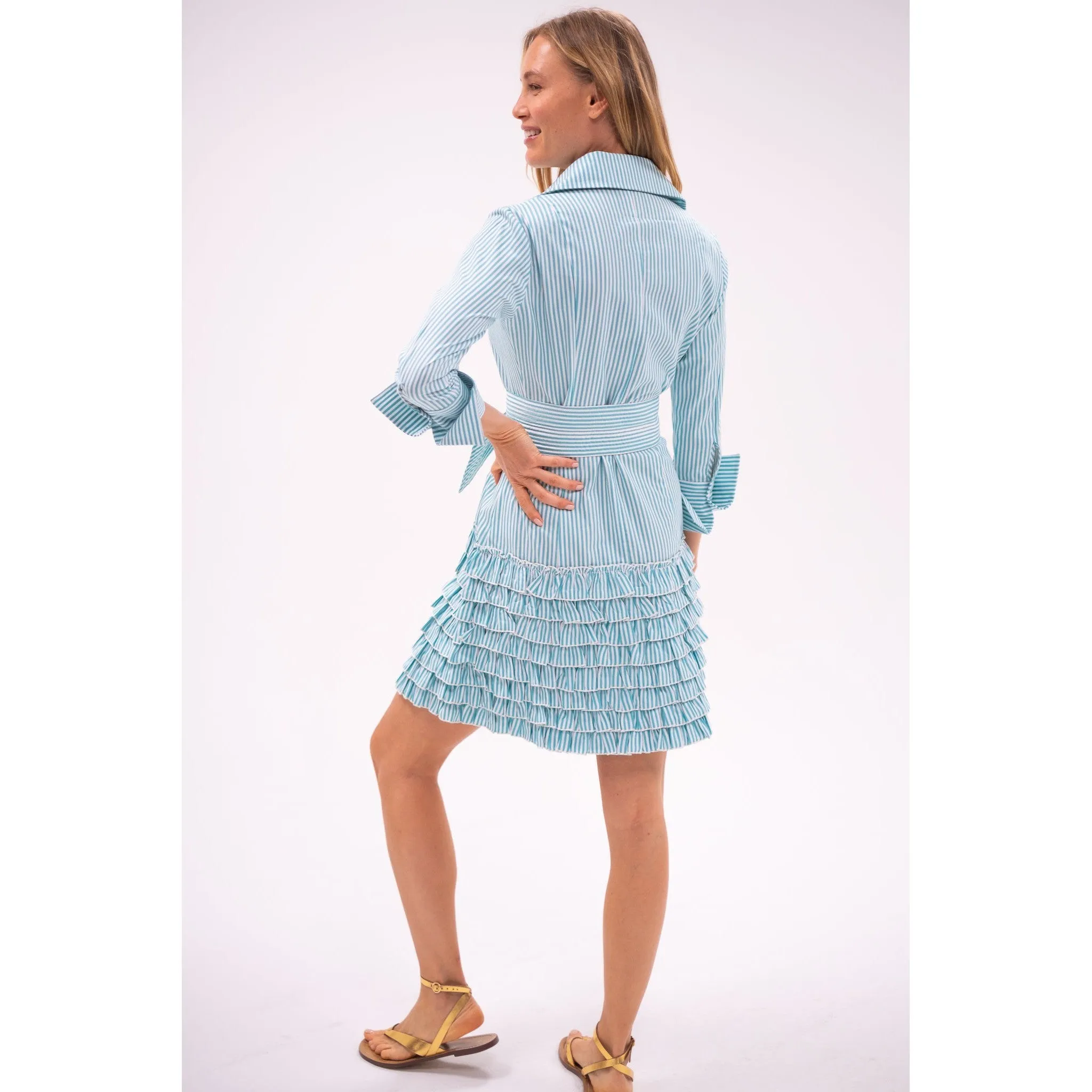 Ruffle Shirt Dress