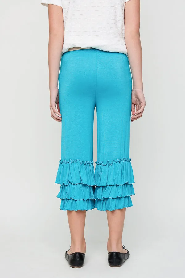 Ruffled Capri Pant