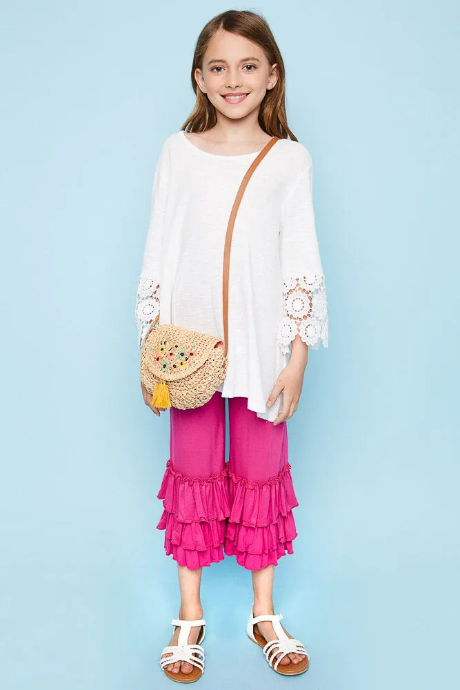 Ruffled Capri Pant