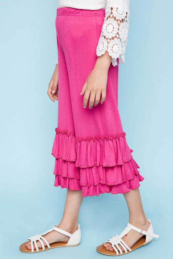 Ruffled Capri Pant