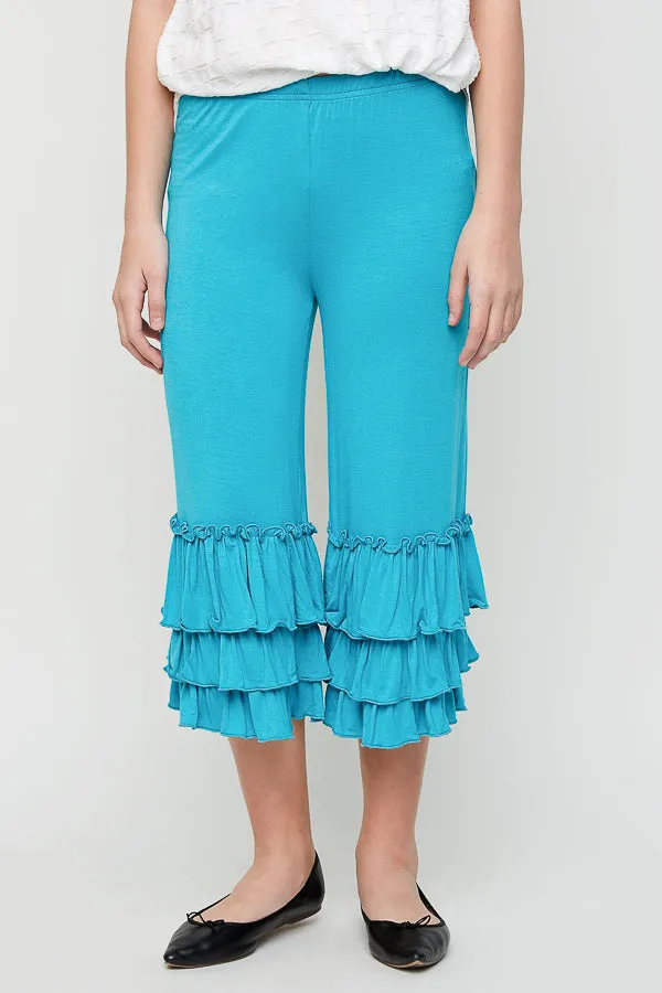 Ruffled Capri Pant