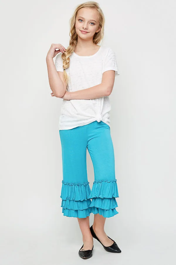 Ruffled Capri Pant