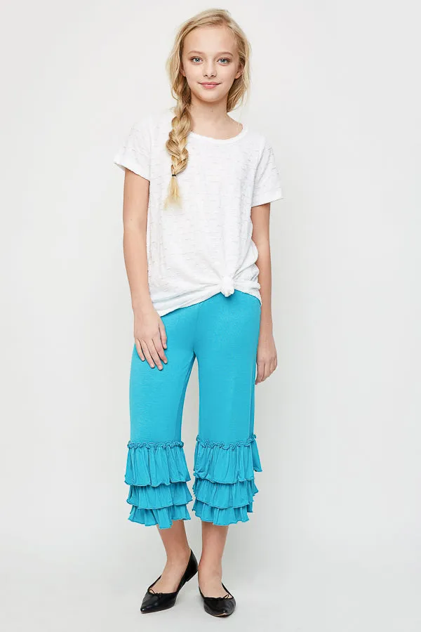 Ruffled Capri Pant