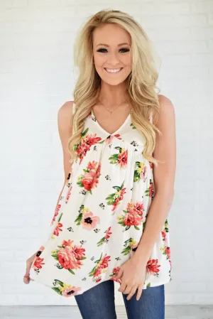 Runaway Love Babydoll Tank Top ~ White