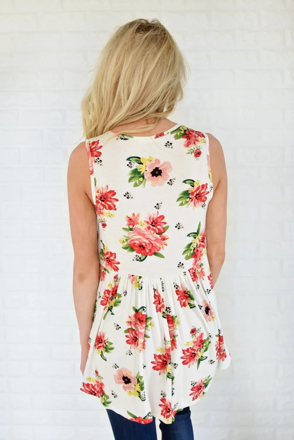 Runaway Love Babydoll Tank Top ~ White