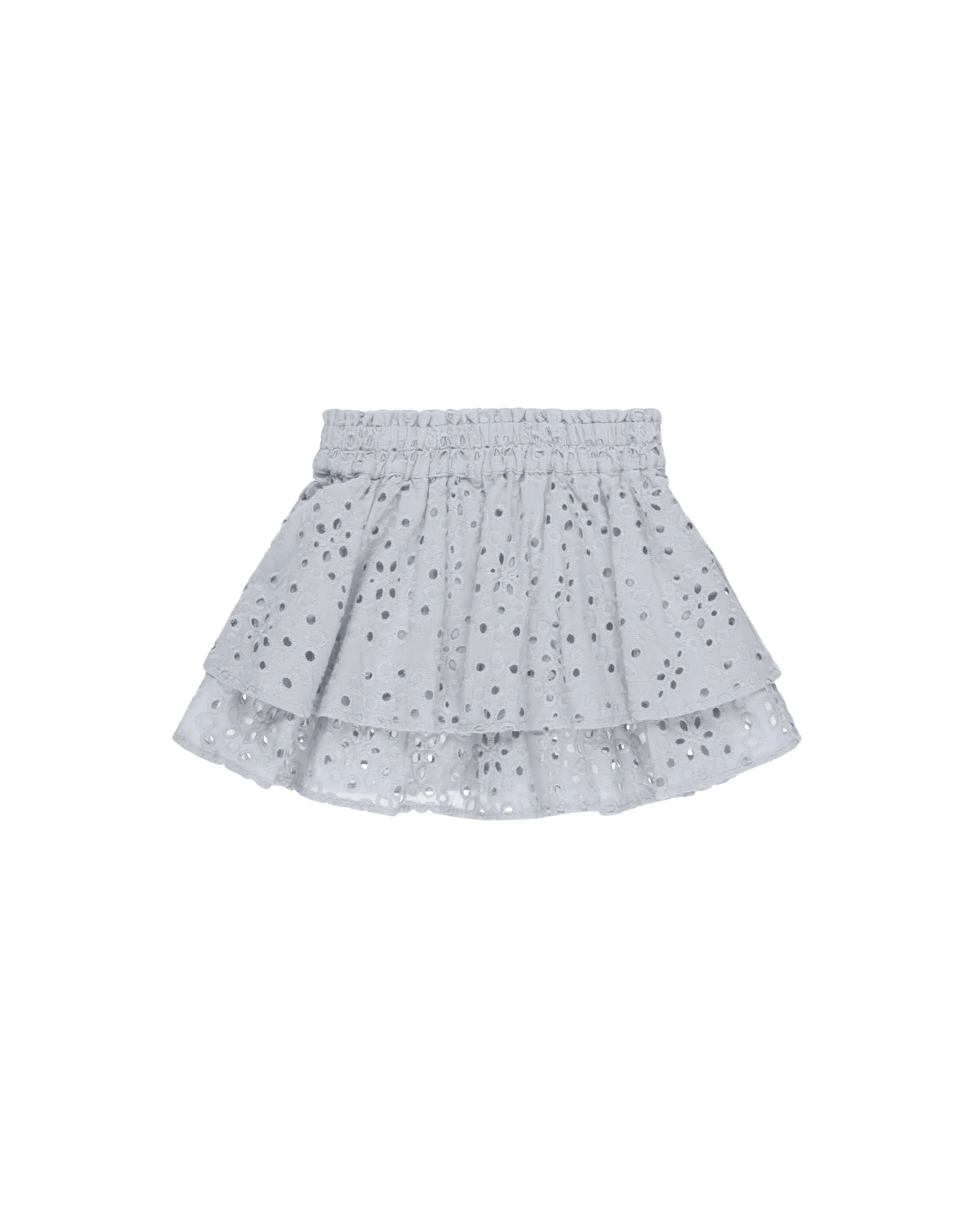 RYLEE   CRU Rose Mini Skirt || Light Blue