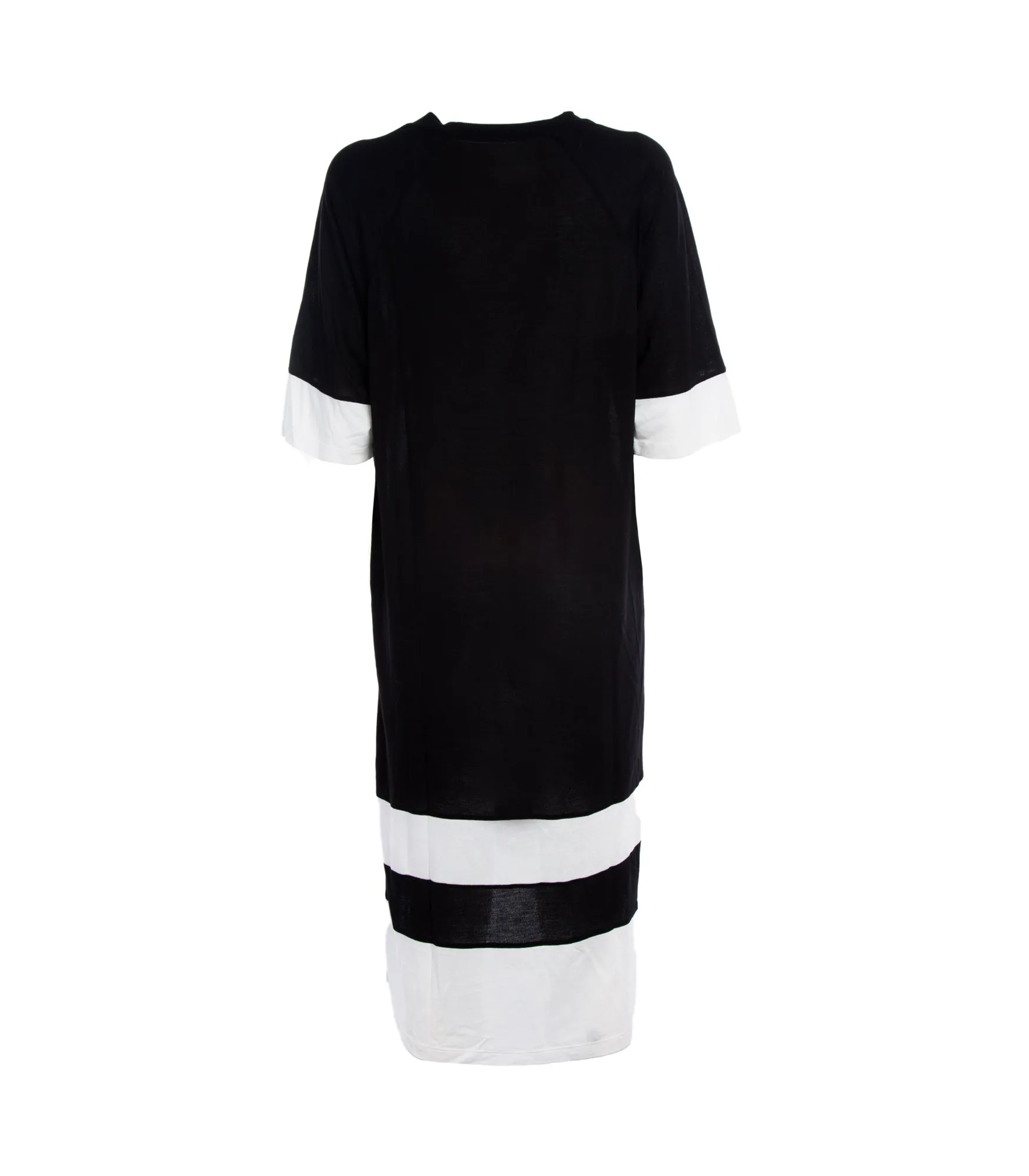 Saira T-shirt Dress - Black Ivory Block