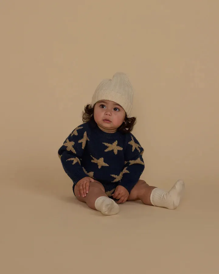 SALE - RYLEE   CRU KNIT BLOOMER || STARS