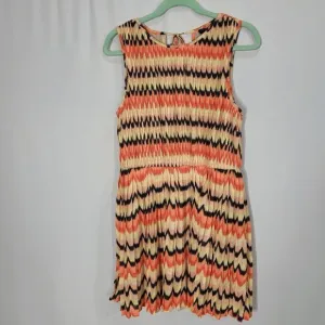 Sanctuary Citrus Stripe Summer Crochet Mini Dress Large