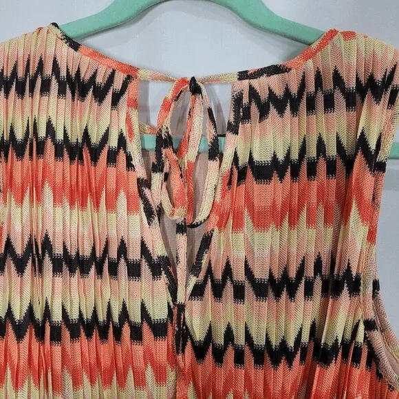 Sanctuary Citrus Stripe Summer Crochet Mini Dress Large
