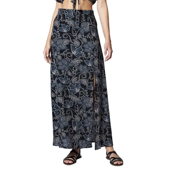 Sanctuary Phoenix Wild Flower Side Slit Maxi Skirt