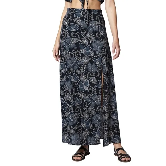 Sanctuary Phoenix Wild Flower Side Slit Maxi Skirt