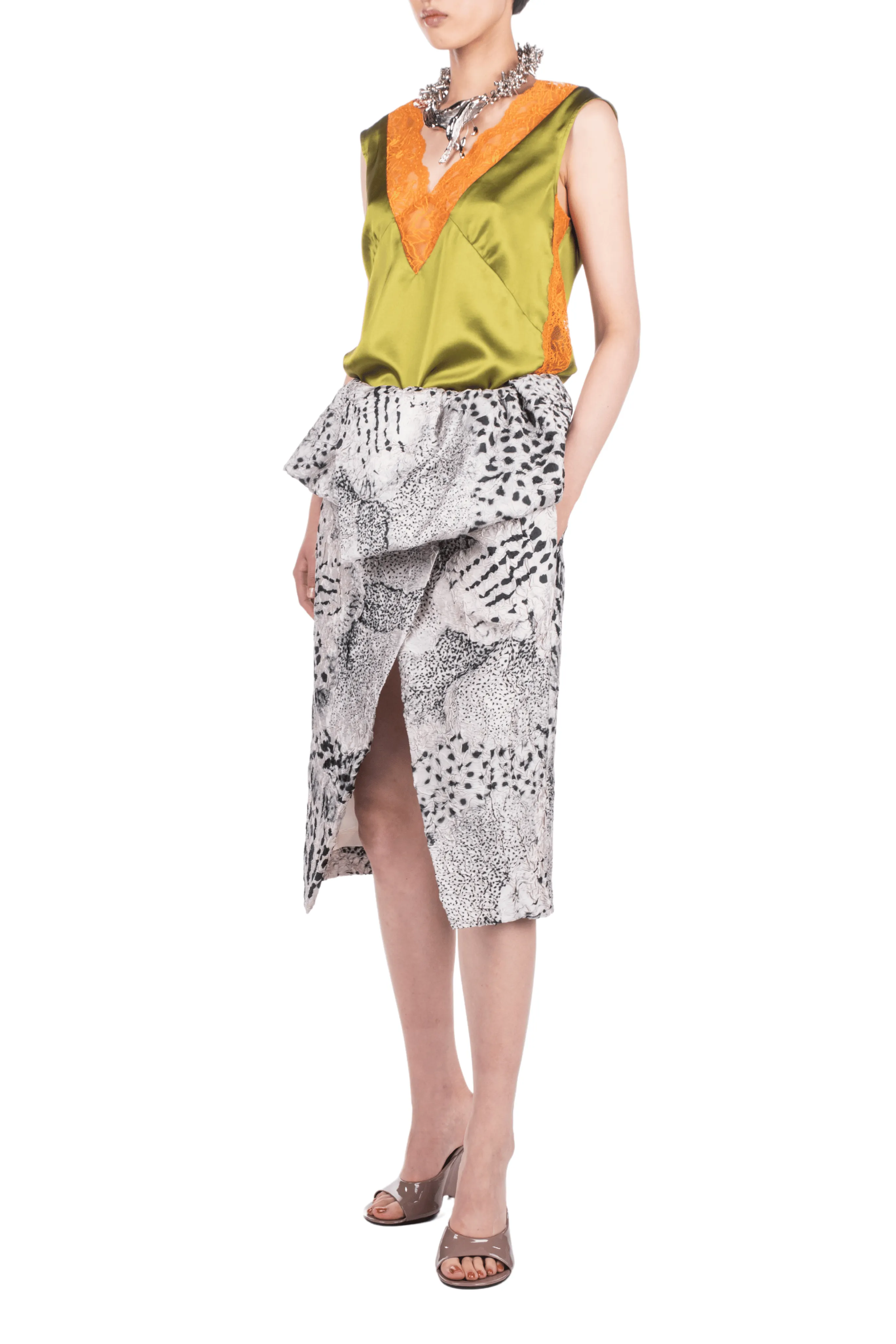 Santi Floral Print Skirt