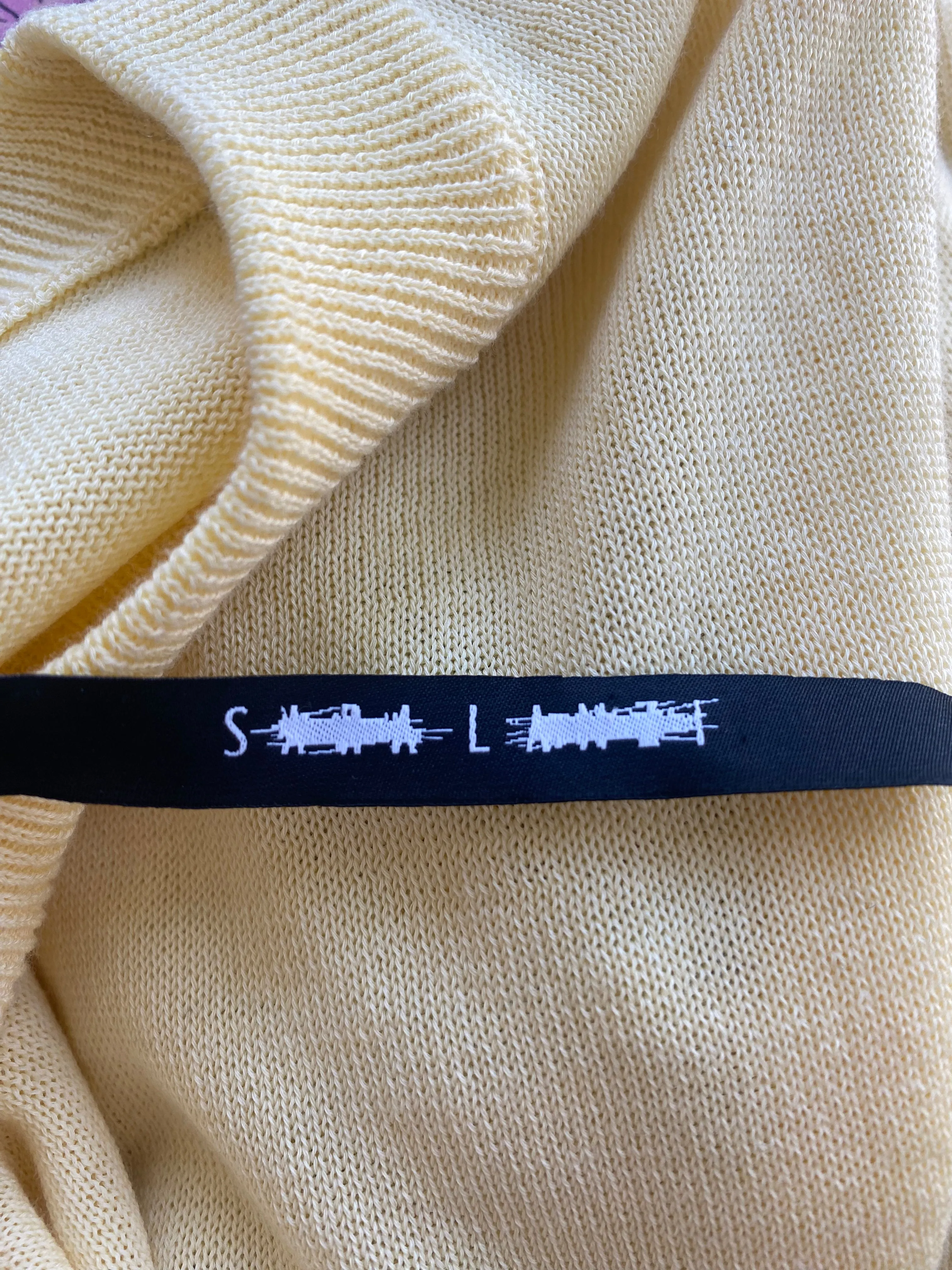 Sara Lanzi Yellow Cotton Sweater