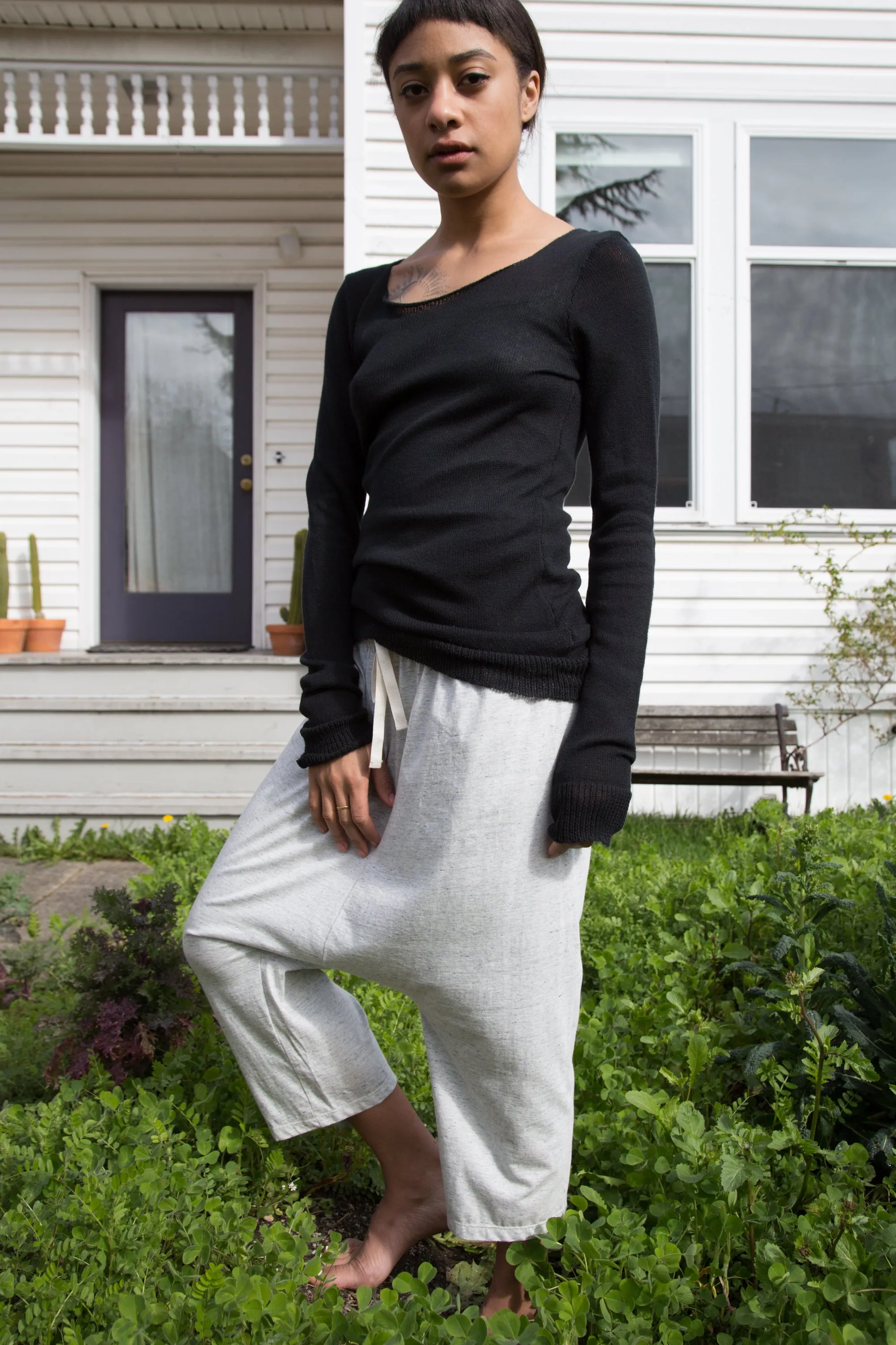 sarouel pant in heather