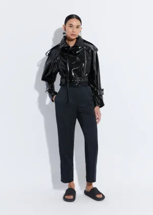 Satin Belted Cropped Pant