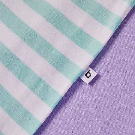 Seafoam & White Stripe Short Sleeve Dress