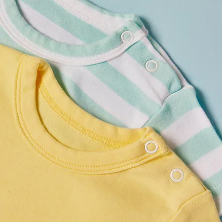 Seafoam & White Stripe Short Sleeve Dress