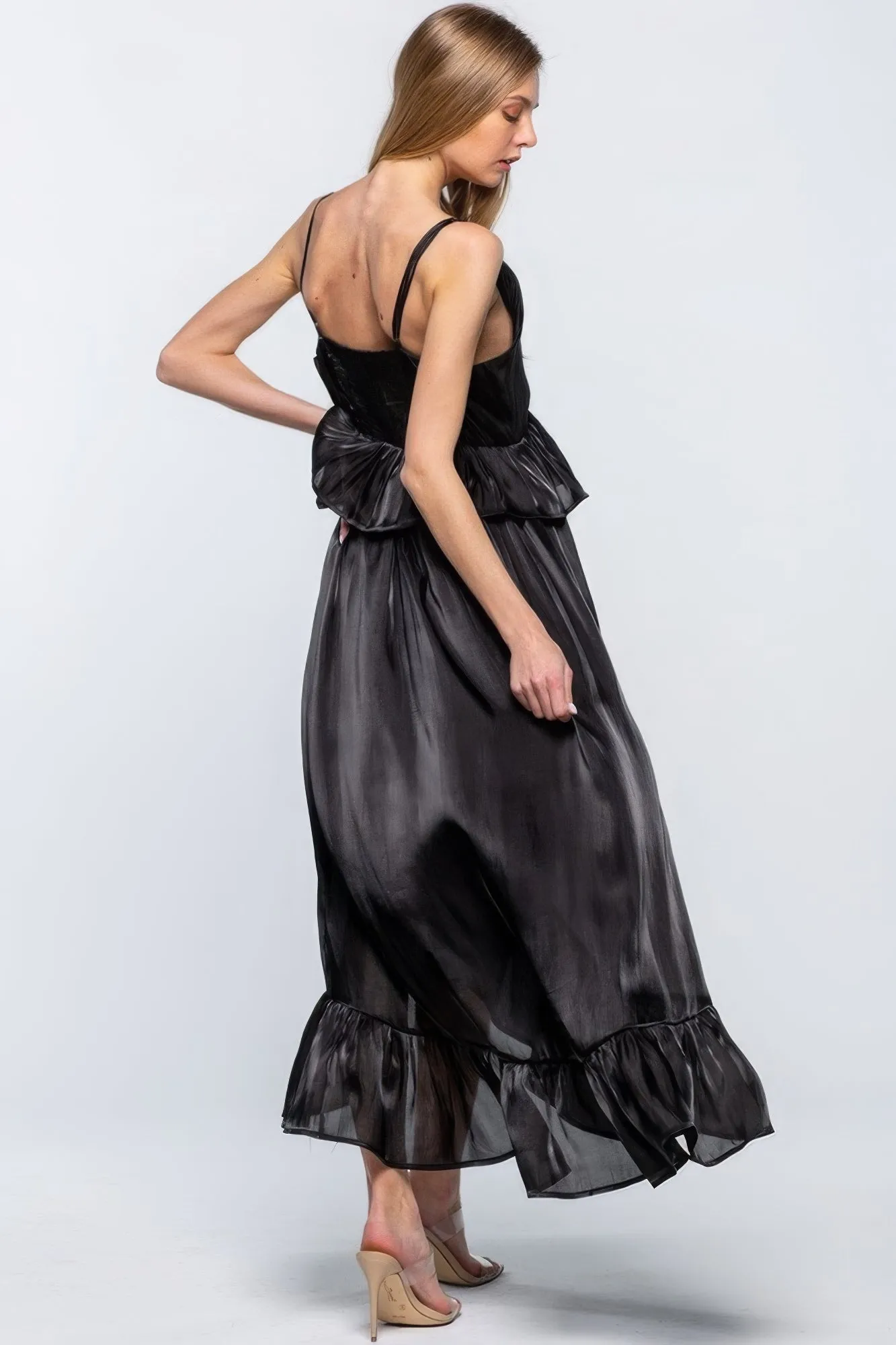 Shimmering Dress With Ruffles