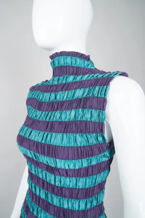 Shirred Stripe Top