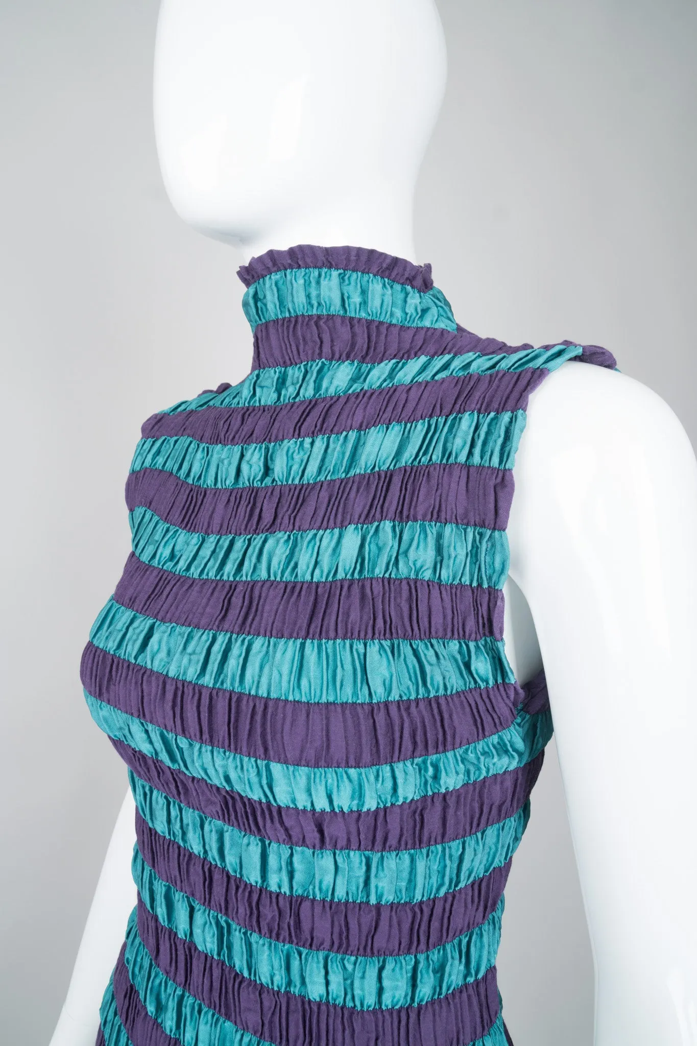 Shirred Stripe Top