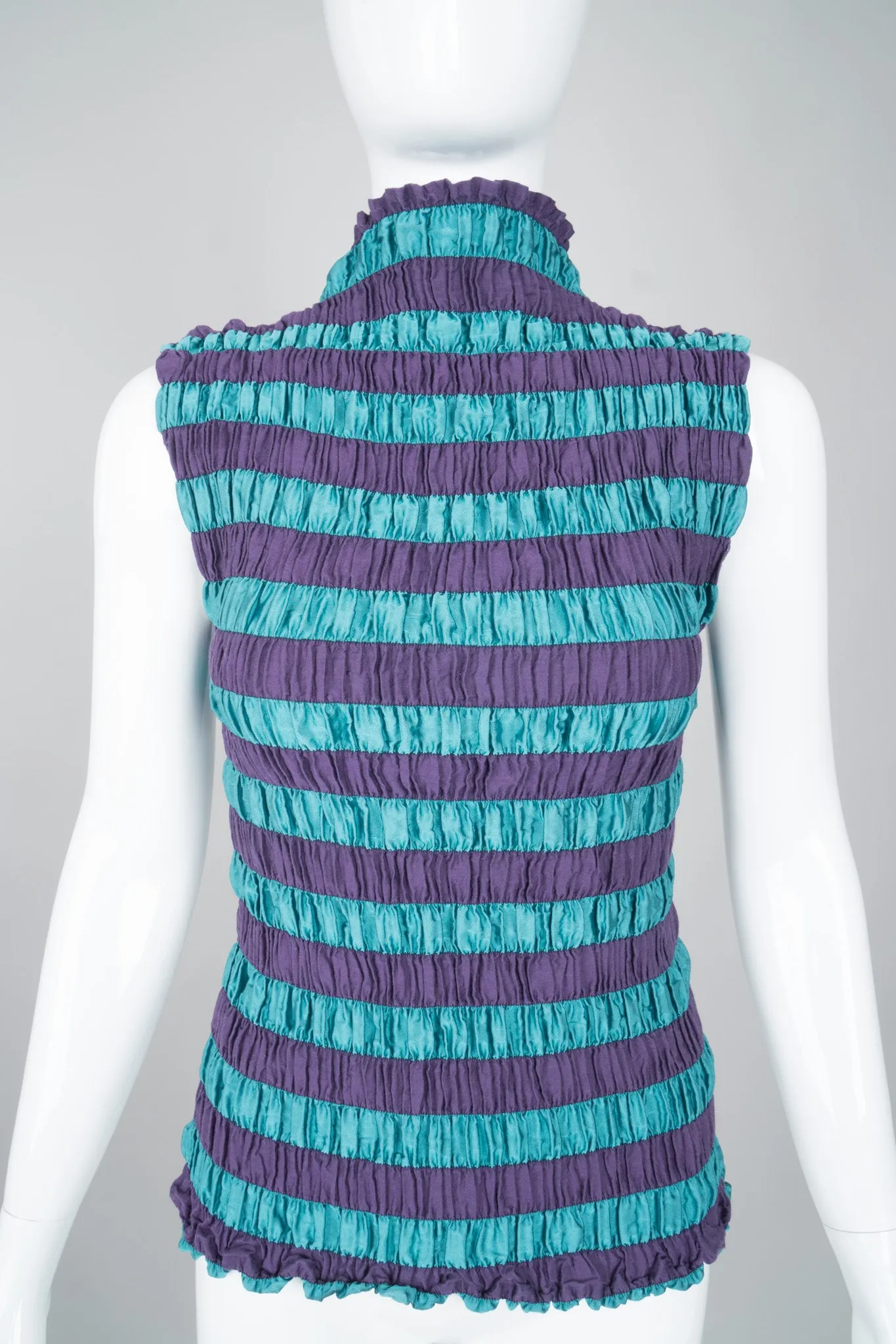 Shirred Stripe Top