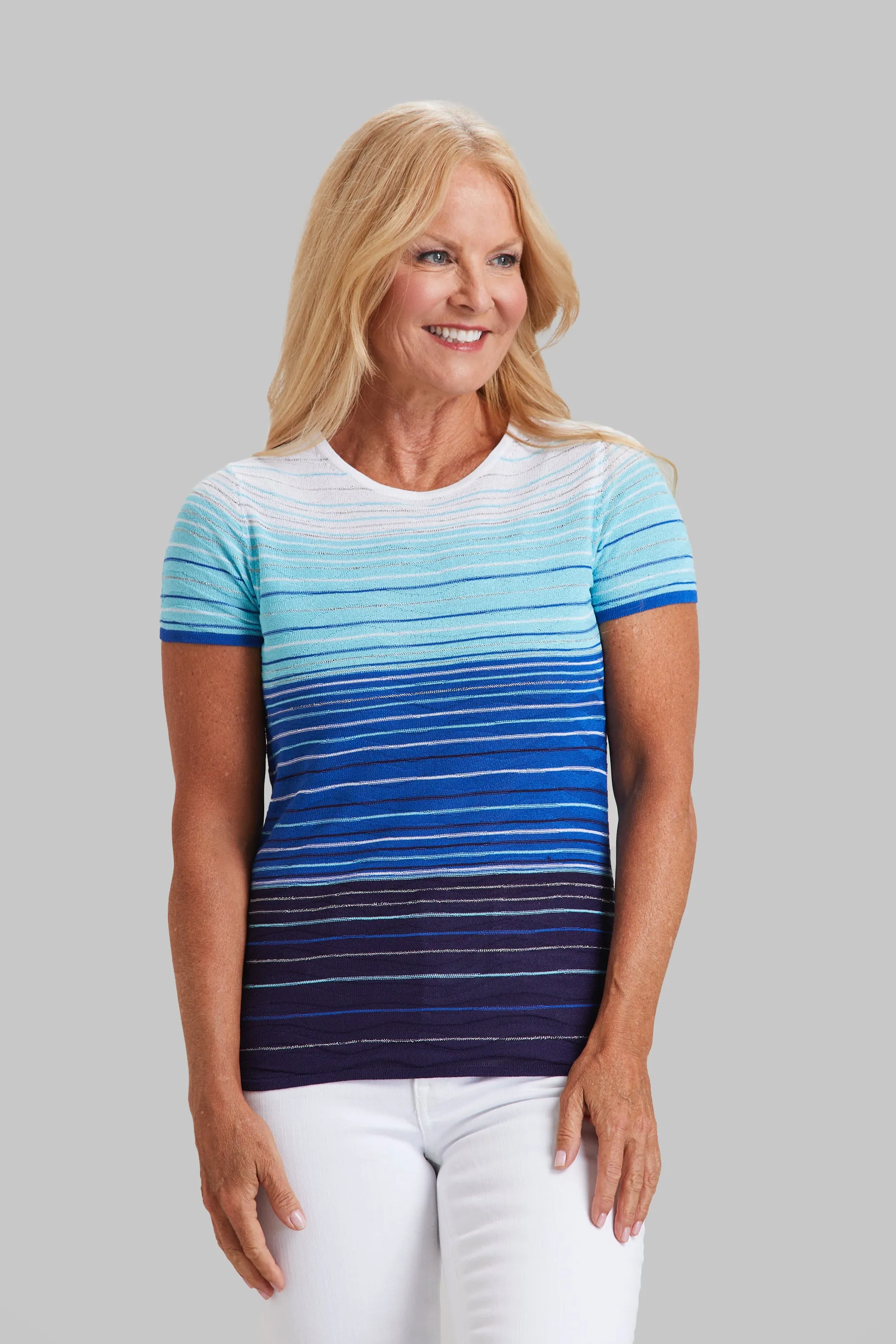 Short Sleeve Knit Crew
